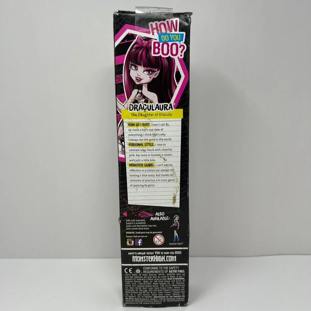 Monster High Draculaura Doll How Do You Boo 2015 Daughter of Dracula Figure